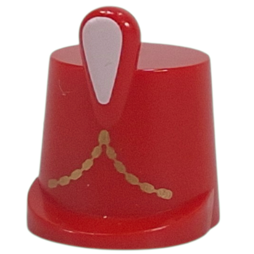 Lego Hat / Imperial Guard Shako with White Plume, Gold Chain print