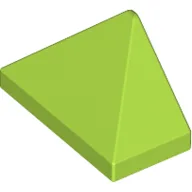 Brick Sloped 45° 2 x 1 Triple with Inside Stud Holder / Lime