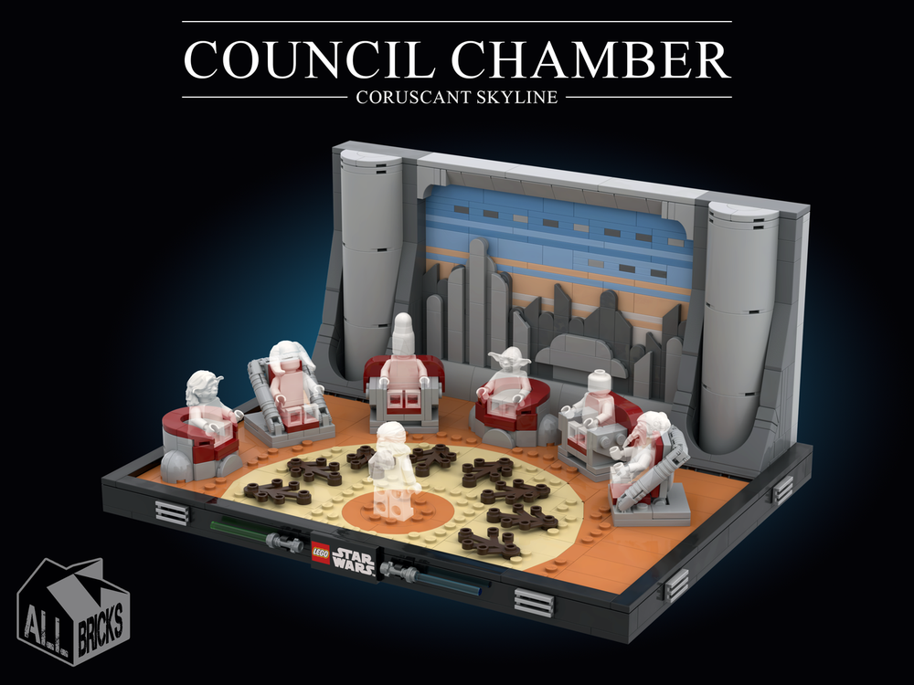 Lego Council Chamber Diorama: Coruscant Skyline