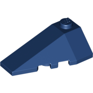Lego Brick Wedged, Sloped 4 x 2 Triple Left / Dark Blue