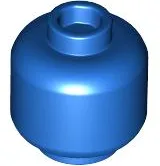 Minifigure, Head (Plain) / Blue