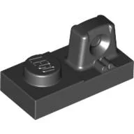 Hinge Plate 1 x 2 Locking with 1 Finger On Top / Black