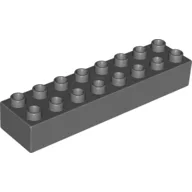 Duplo Brick 2 x 8 / Dark Bluish Gray