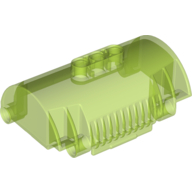 Lego Container Cylindrical 3 x 8 x 5 with Pin Holes / Trans-Bright Green