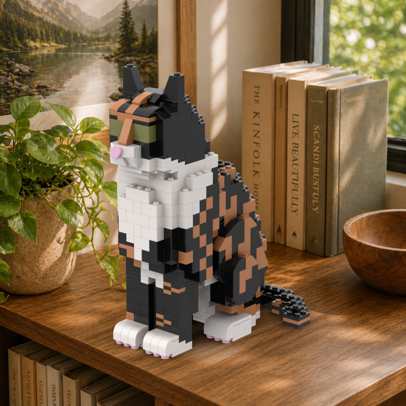 Lego Calico Cat (Tortoiseshell-and-White)