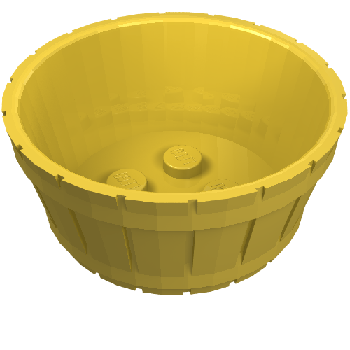 Lego Barrel Half Large / Yellow