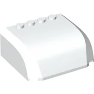 Windscreen 5 x 6 x 2 Triple Curved Top Canopy with 4 Studs / White