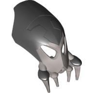 Lego Large Figure Mask Kirop with Marbled Black Pattern / Pearl Light Gray