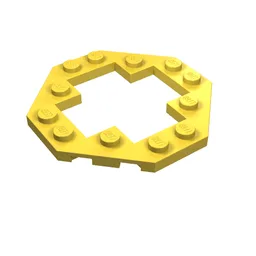Plate Special 6 x 6 Octagonal with Opening / Yellow