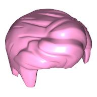 Lego Hair Front Quiffed Right / Bright Pink