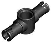 Technic Pin Connector Hub with 2 Pins with Friction Ridges Lengthwise [Big Squared Pin Holes]