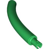 Lego Animal Body Part / Plant, Tail / Neck / Branch / Trunk, Middle Section with Pin, Round Pin Hole / Green