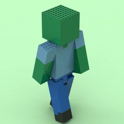 Computer Game Style Zombie