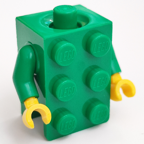 Lego Minifig Torso Brick Suit with Yellow Hands