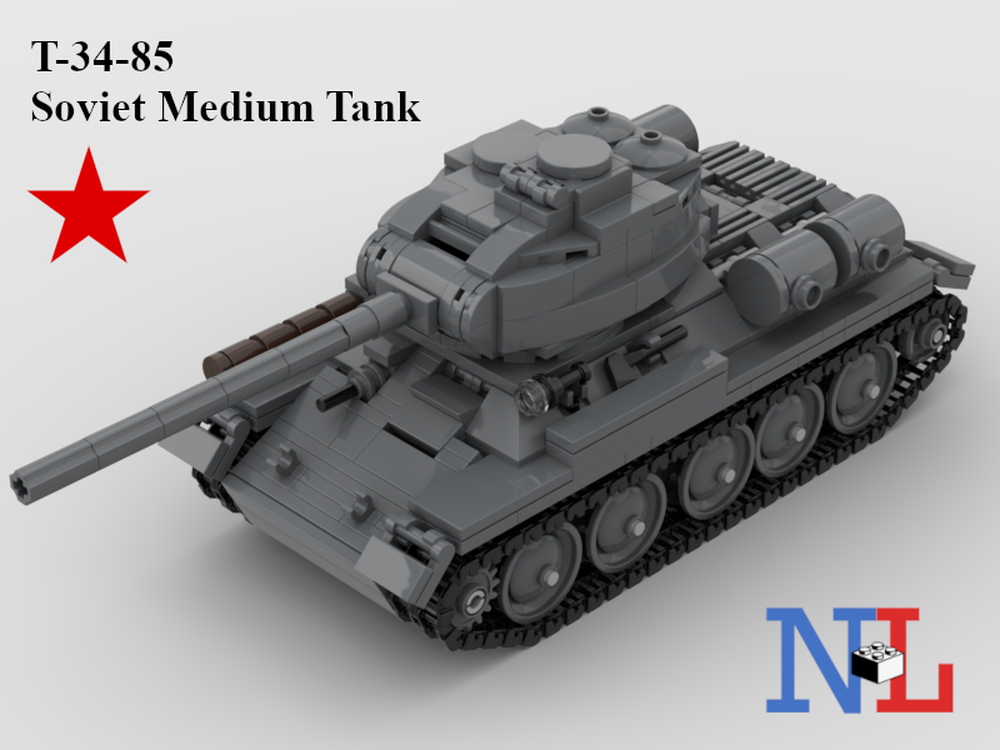 Lego WW2 T-34-85 Soviet Tank