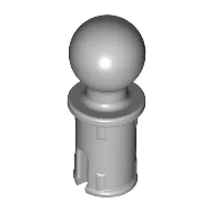 Technic Pin with Friction Ridges Lengthwise and Towball / Light Bluish Gray