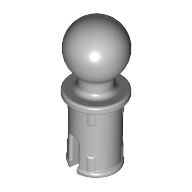Lego Technic Pin with Friction Ridges Lengthwise and Towball / Light Bluish Gray