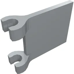 Flag 2 x 2 Square, Flat Clip Edge [Thick Clips] / Light Bluish Gray