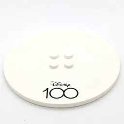 Plate Special Round 8 x 8 with 2 x 2 Center Studs with Disney 100 Print