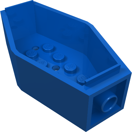 Lego Sarcophagus / Coffin 2 x 4 x 6 Bottom / Blue