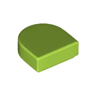 Tile Round 1 x 1 Half Circle / Lime