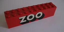 Stickered Assembly 10 x 2 x 2 with 'ZOO' Pattern (Sticker) - Set 258-1