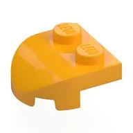 Brick Wedged, Rounded 2 x 2 with Curved Front, 2 Studs / Bright Light Orange