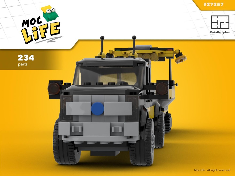 Lego Ford F-150 quad cab long bed with wakeboard boat
