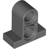Technic Pin Connector Plate 1 x 2 x 1 2/3 [Two Holes On Top] / Dark Bluish Gray