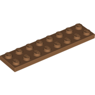Lego Plate 2 x 8 / Medium Nougat