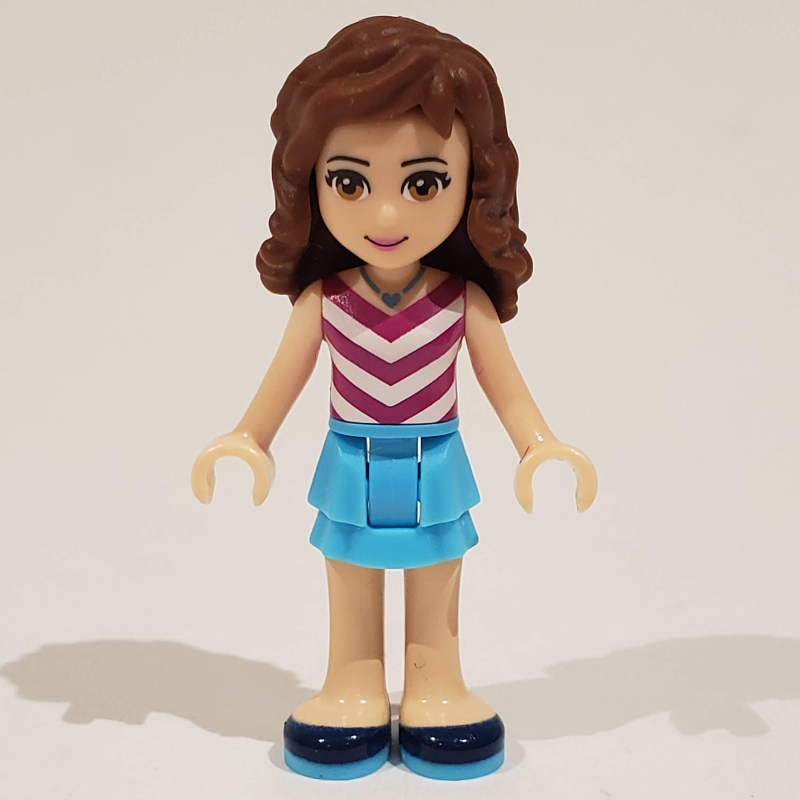 Lego Olivia - White/Magenta Top, Medium Azure Skirt