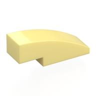 Lego Brick Curved 3 x 1 No Studs / Bright Light Yellow