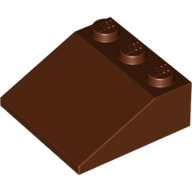 Lego Brick Sloped 33° 3 x 3 / Reddish Brown