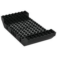 Boat Hull Section, Large Middle 8 x 16 x 2 1/3 with 5 Holes / Black