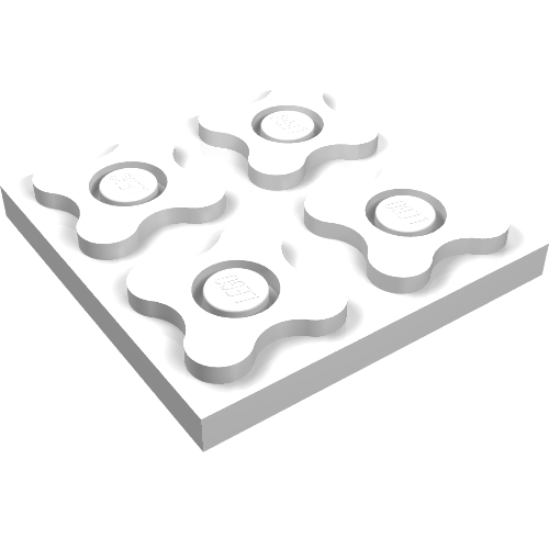 Lego Scala, Plate 4 x 4 / White