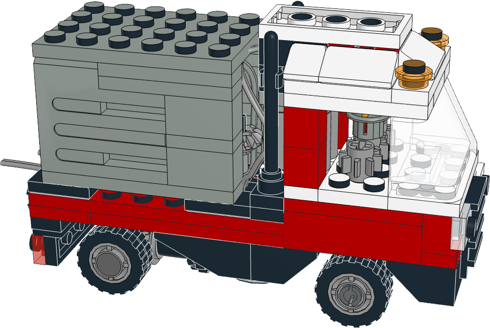 Lego Chiller Lorry (4 stud wide with steering)