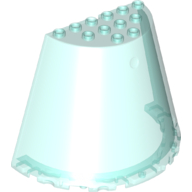 Lego Cone Half 10 x 5 x 6 [Plain] / Trans-Light Blue