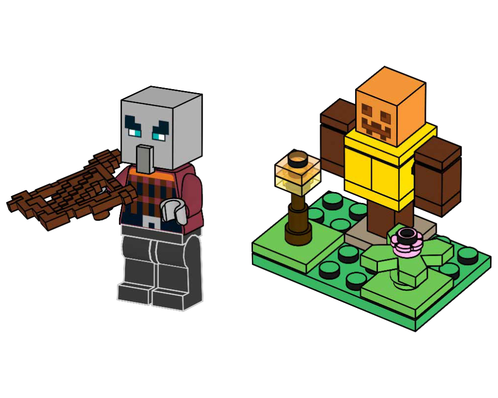 Lego Pillager with Training Dummy
