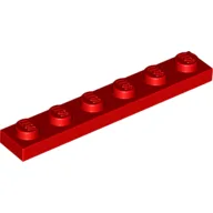 Plate 1 x 6 / Red