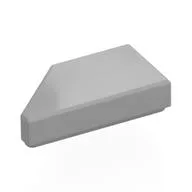 Tile 1 x 2 with Stud Notch Right / Metallic Silver