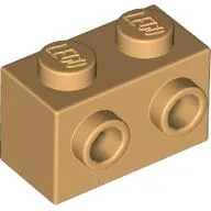 Brick Special 1 x 2 with 2 Studs on 1 Side / Warm Tan