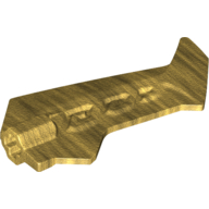Lego Fin Jagged with Axle Hole / Pearl Gold