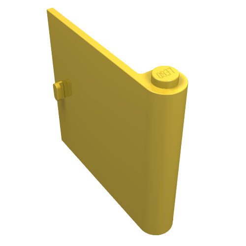 Lego Door 1 x 5 x 4 Right / Yellow