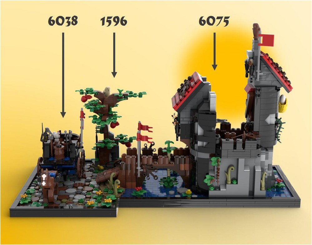 Lego Tribute to Wolfpack - 6075, 6038, 1596 - Economy Version