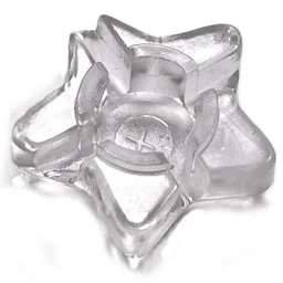 Clikits Icon, Star 2 x 2 Small, with Hole / Trans-Clear