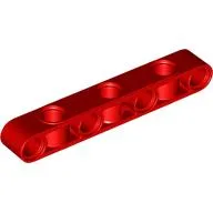 Technic Beam 1 x 7 Thick with Alternating Holes / Red