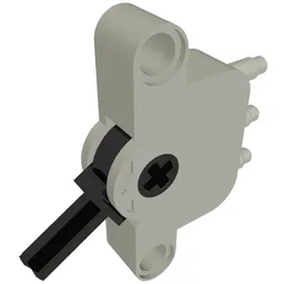 Pneumatic Switch with Pin Holes, Axle Hole and Stepped Outlets / Light Bluish Gray