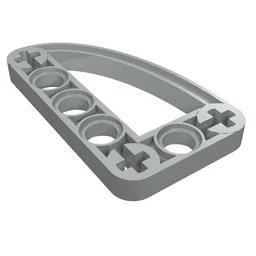 Technic Beam 3 x 5 L-Shape with Quarter Ellipse Thin / Light Gray