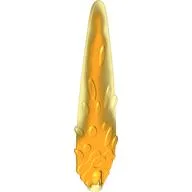 Flame / Vapor Trail 3 x 14 with Axle Hole and Bright Light Orange Marbled Center Pattern / Trans-Yellow