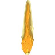 Lego Flame / Vapor Trail 3 x 14 with Axle Hole and Bright Light Orange Marbled Center Pattern